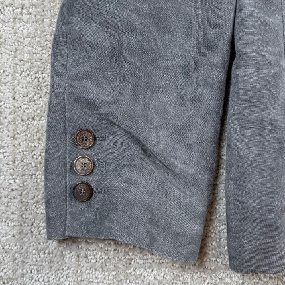 John Varvatos Mens 38R (48 EU) Gray Linen Viscose 3-Button Blazer Sport Coat - Picture 6 of 11